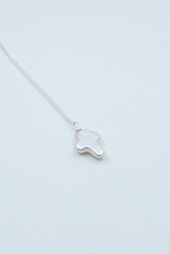Pearl Cross Pendant Silver